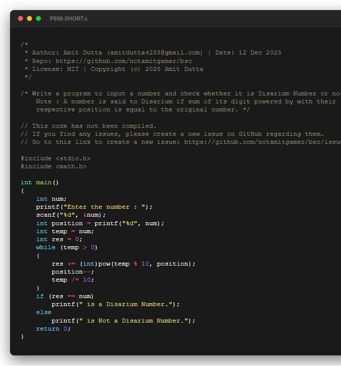 Write a program to input a number and check whether it is Disarium Number or not. Note : A number is said to Disarium if sum of its digit powered by with their respective position is equal to the original number.